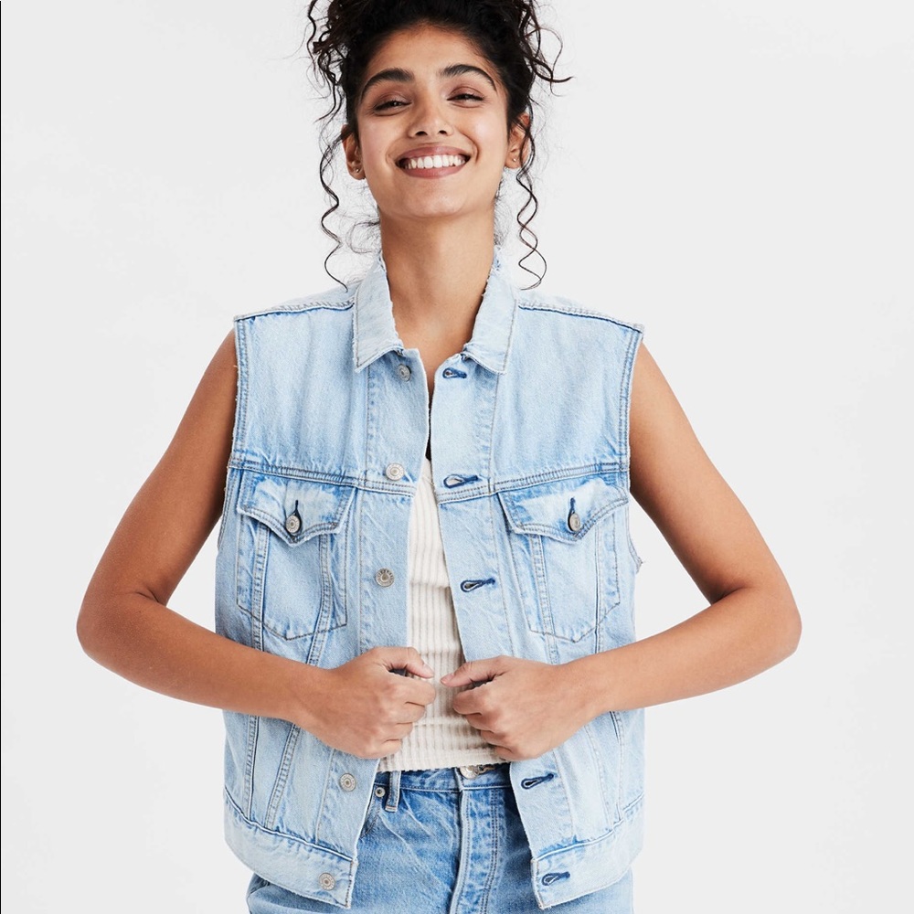 NWOT Hurley Distressed Denim Vest